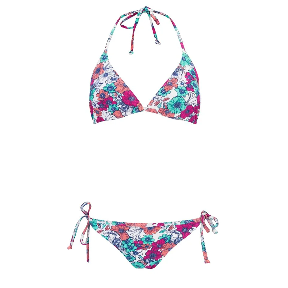 Animal Women's Panhita String Tie Triangle Bikini - White - UK 8 - White Image 1