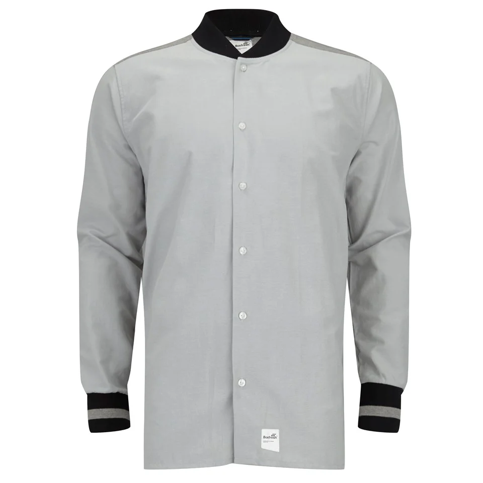 Boxfresh Men's Caistor Long Sleeved Shirt - Light Aquamarine - S - Blue Image 1