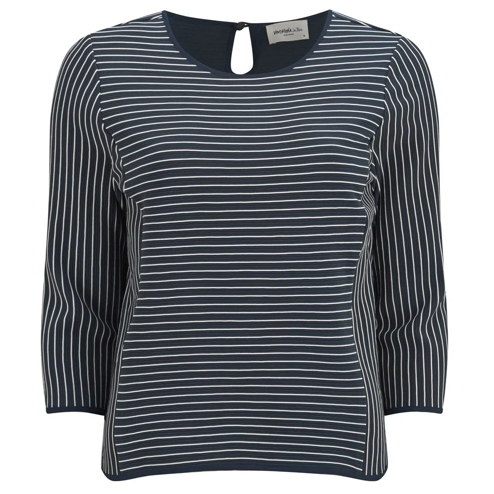 Vero Moda Women's Ingrid Nautical Top - Black Iris - UK 8 - Navy Image 1
