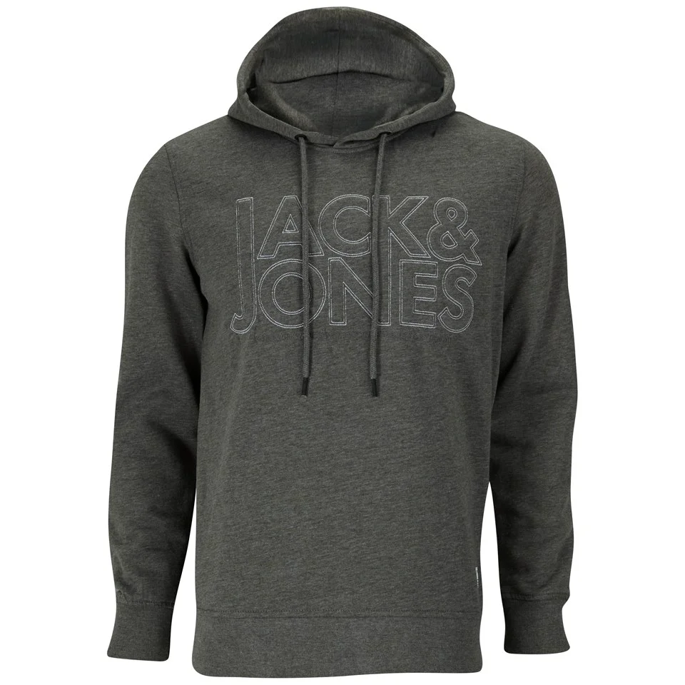 Jack & Jones Men's Fix Hoody - Grey - S - Grey Image 1