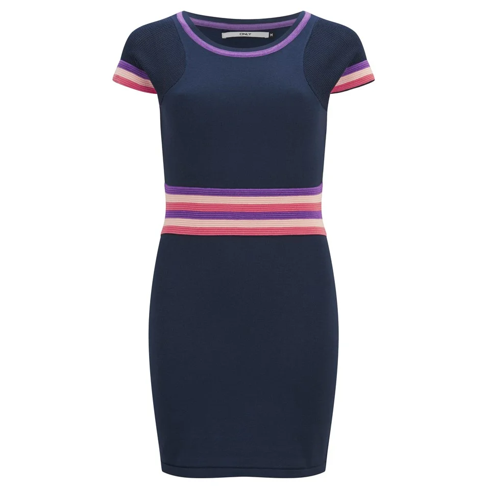ONLY Women's Stanhope Sporty Shift Dress - Mood Indigo - XS/UK 6 - Multi Image 1