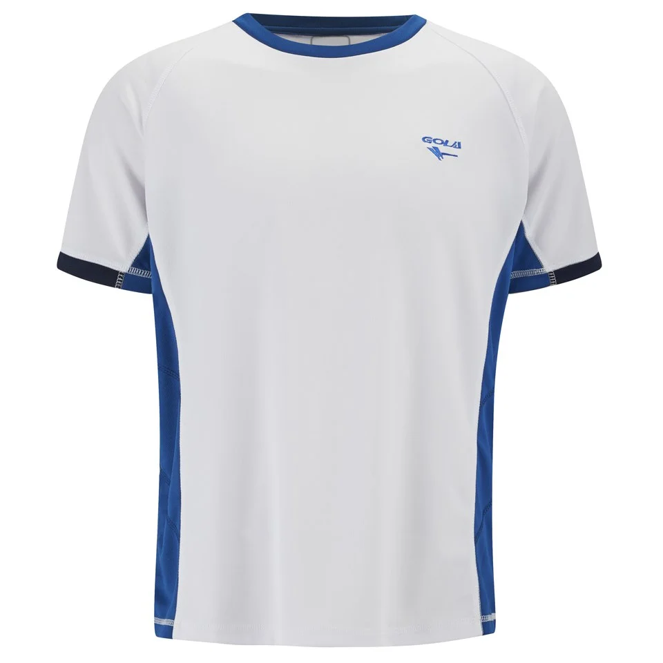 Gola Men's Centenario Short Sleeve Training T-Shirt - White/Navy - S - White Image 1