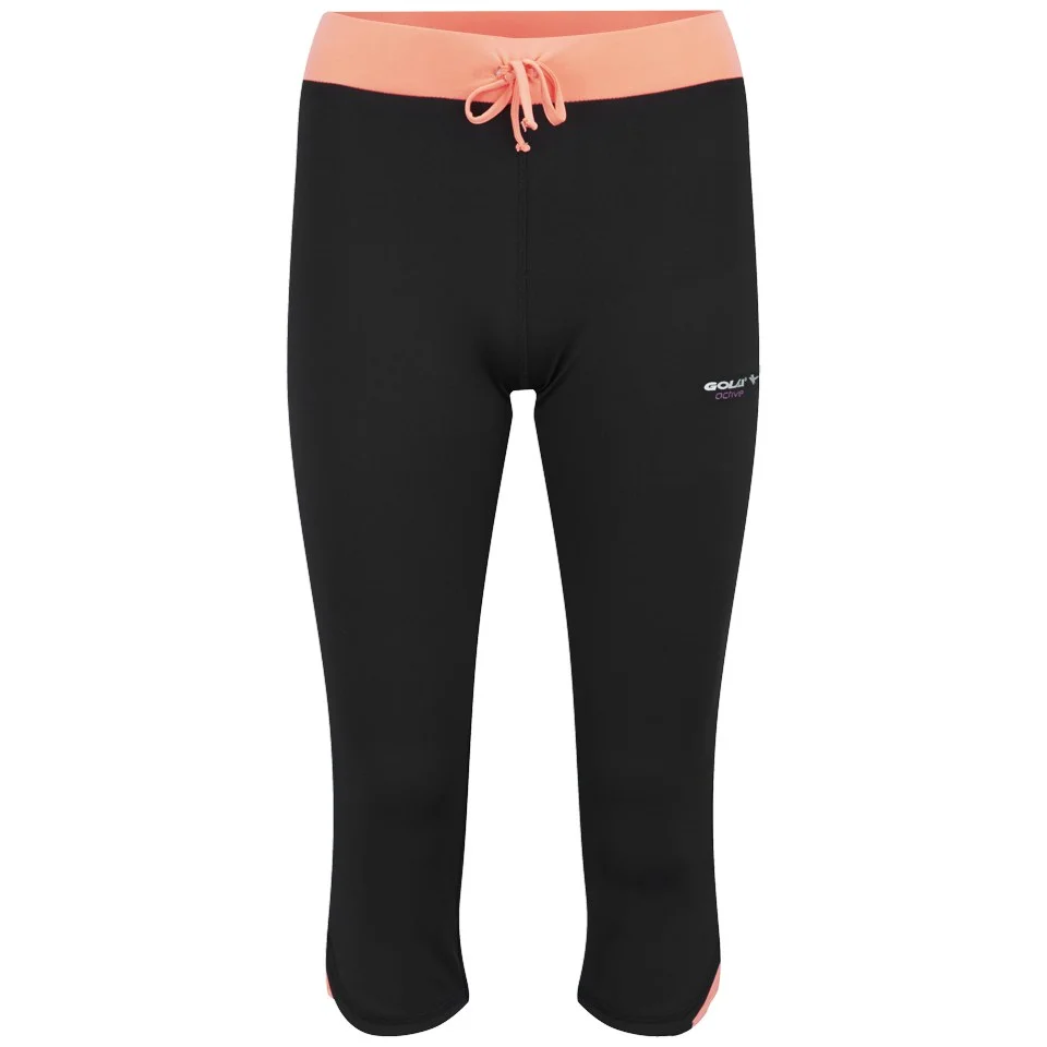 Gola Women's Vonn Training Capri - Black/Coral - UK 8 - Black Image 1