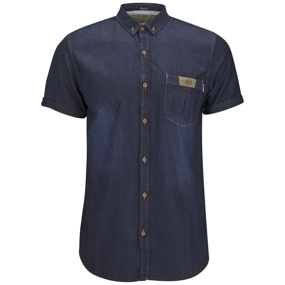 Soul Star Men's MS Denneck Shirt - Denim Blue - S - Blue Image 1