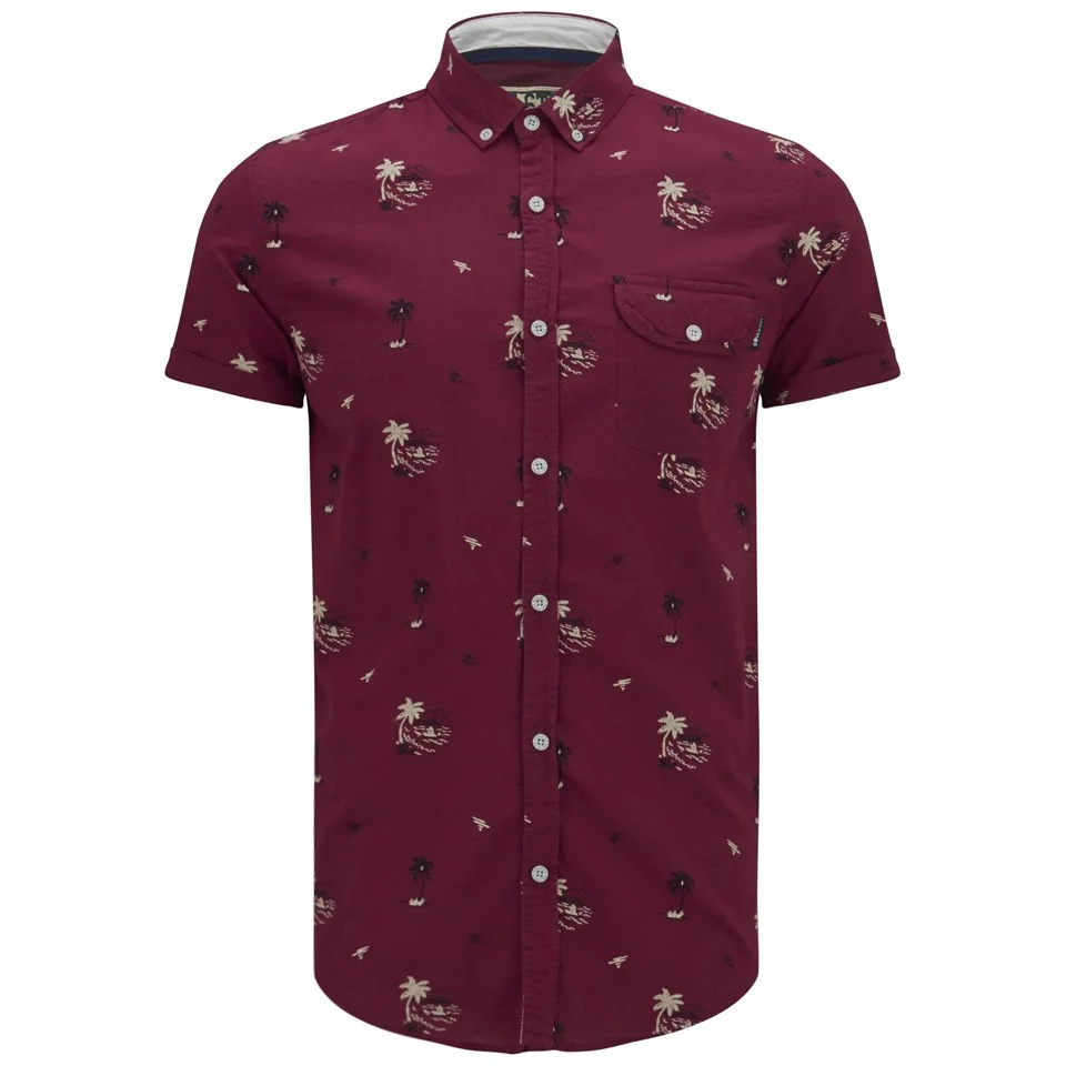 Soul Star Men's Ms Hula 9 Printed Shirt - Red - S - Red Image 1