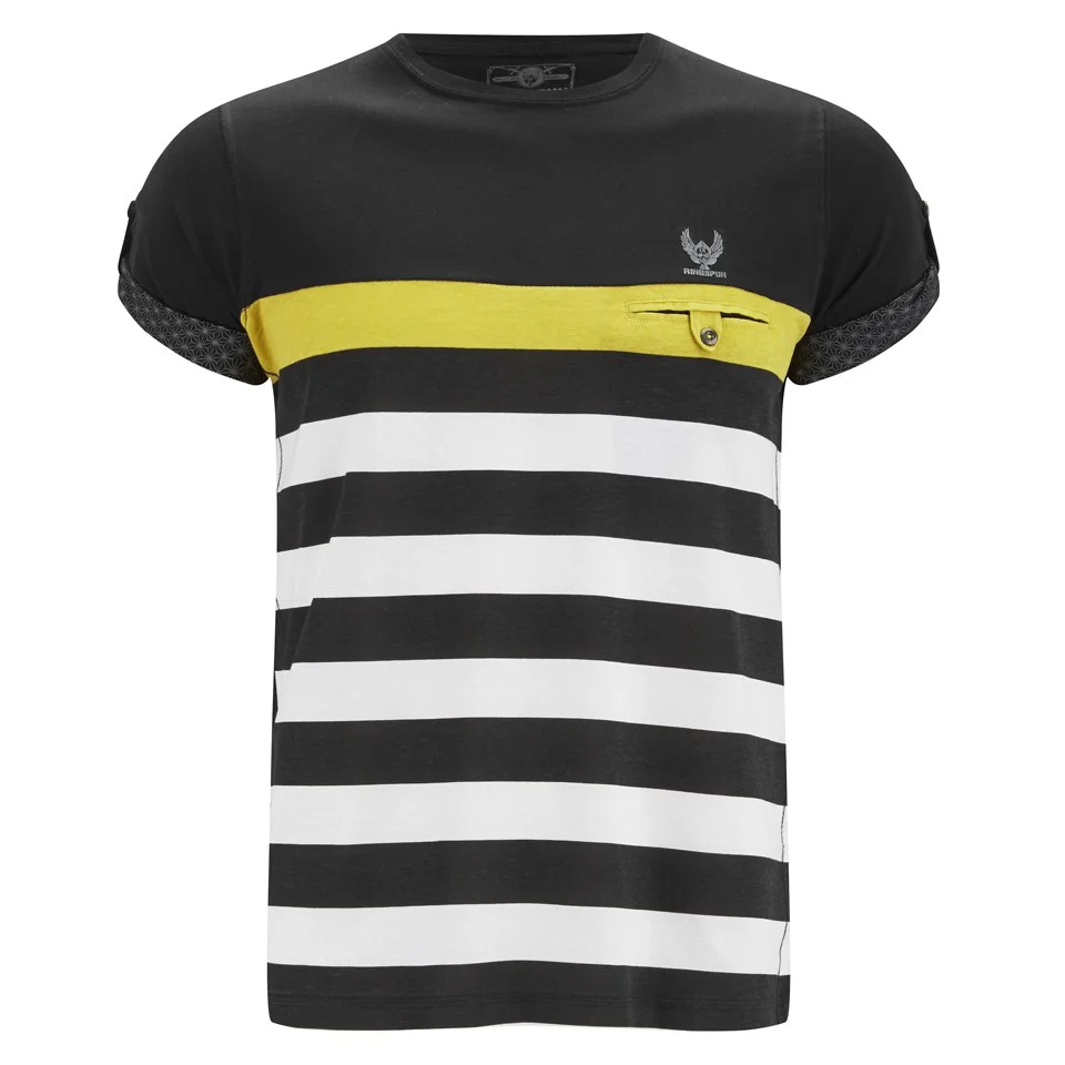 Ringspun Men's Finkle Stripe T-Shirt - Black - S - Black Image 1