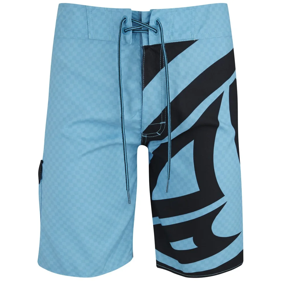 Animal Mens 20 Inch Blawa Fixed Waist Board Shorts - Hawaiian Blue - W28 - Blue Image 1