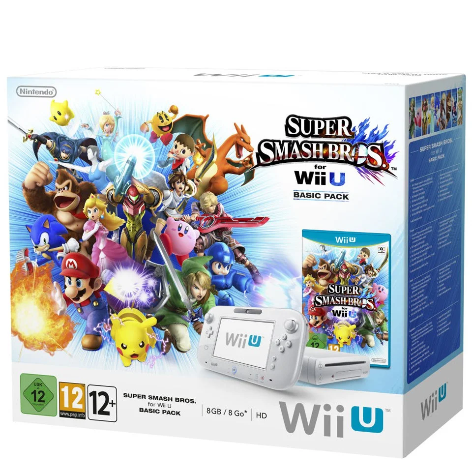Nintendo Wii U 8GB Basic Pack with Super Smash Bros Image 1