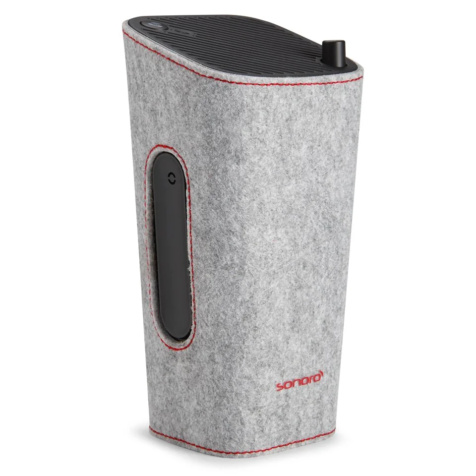 Sonoro Cubo Go New York Portable Bluetooth Speaker - Black/Grey Felt Image 1