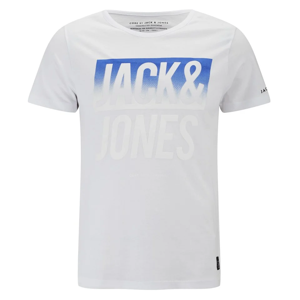 Jack & Jones Men's Core Up Short Sleeve Crew Neck T-Shirt - White - S - White Image 1