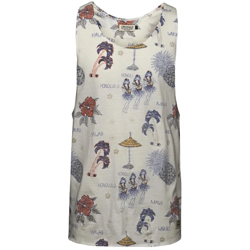 Jack & Jones Men's Originals Sand SL Tank Top - Cloud Dancer - S - Cream Image 1