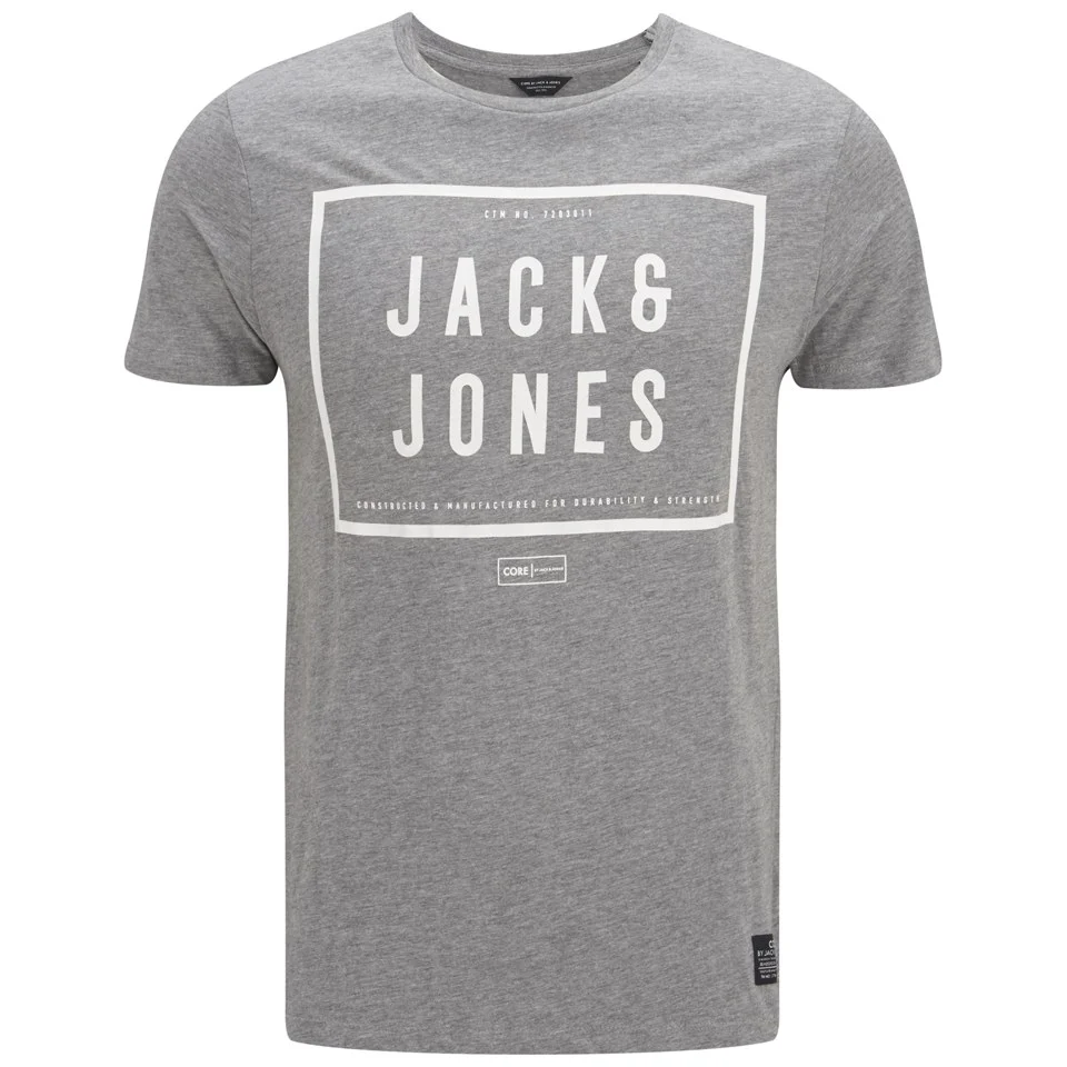 Jack & Jones Men's Core Fresh T-Shirt - Light Grey Melange - S - Grey Image 1