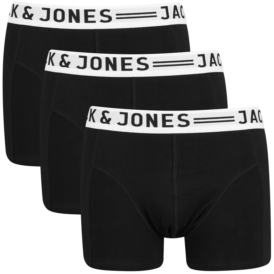 Jack & Jones Men's Sense 3-Pack Boxers - Black - S - Black Image 1