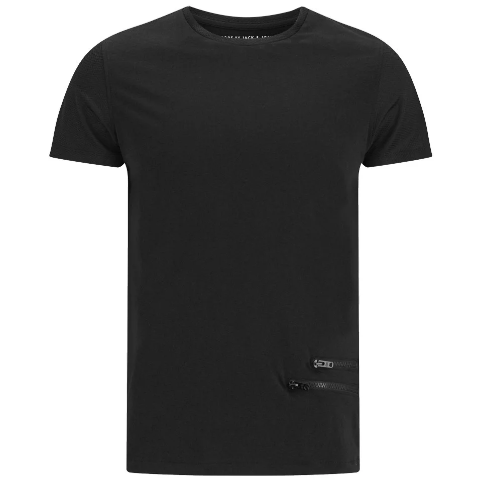 Jack & Jones Men's Core Clip Short Sleeve Crew Neck T-Shirt - Black - S - Black Image 1
