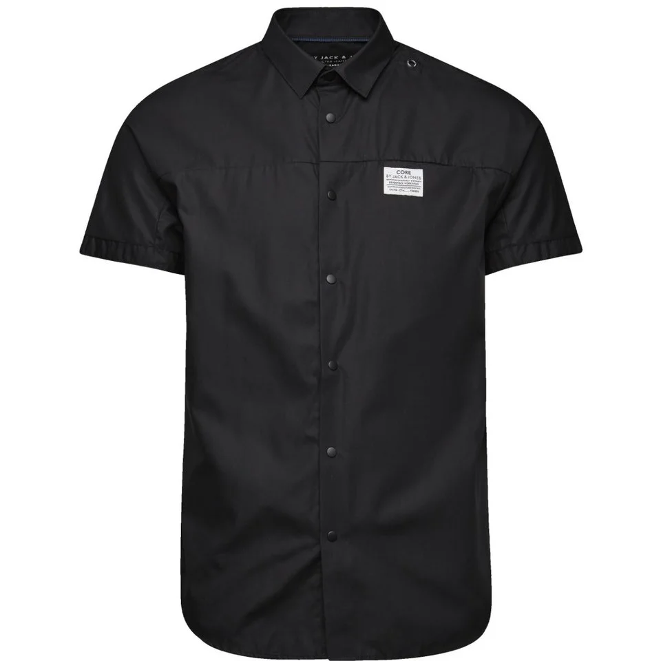 Jack & Jones Men's Core Rise Short Sleeve Shirt - Black - S - Black Image 1