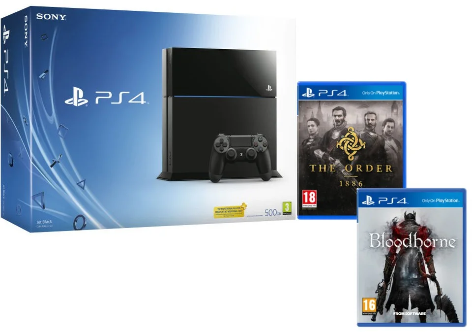 Sony PlayStation 4 500GB Console - Includes Bloodborne + The Order 1886 Image 1