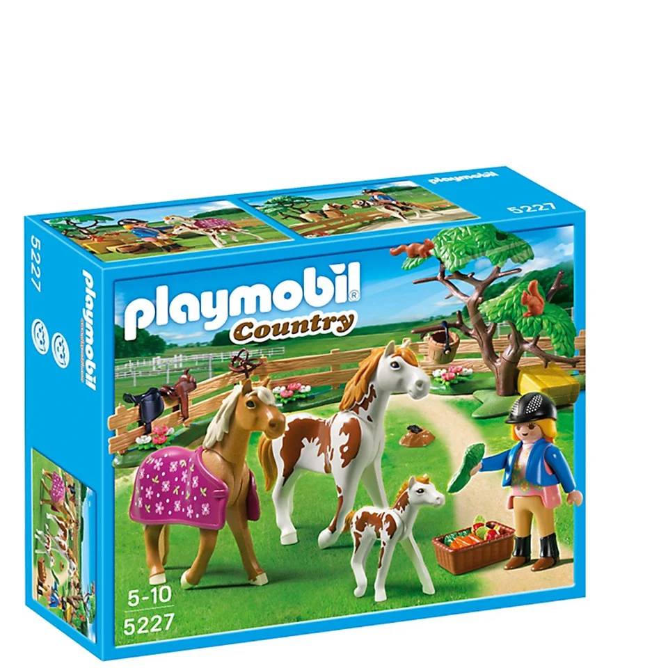 Playmobil Horse Farm Paddock with Horses and Pony (5227) Image 1