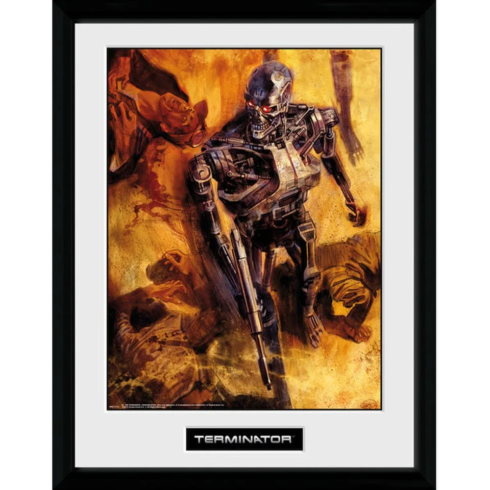 Terminator 2 Comic 4 - 16 Inch x 12 Inch Framed Photographic Image 1