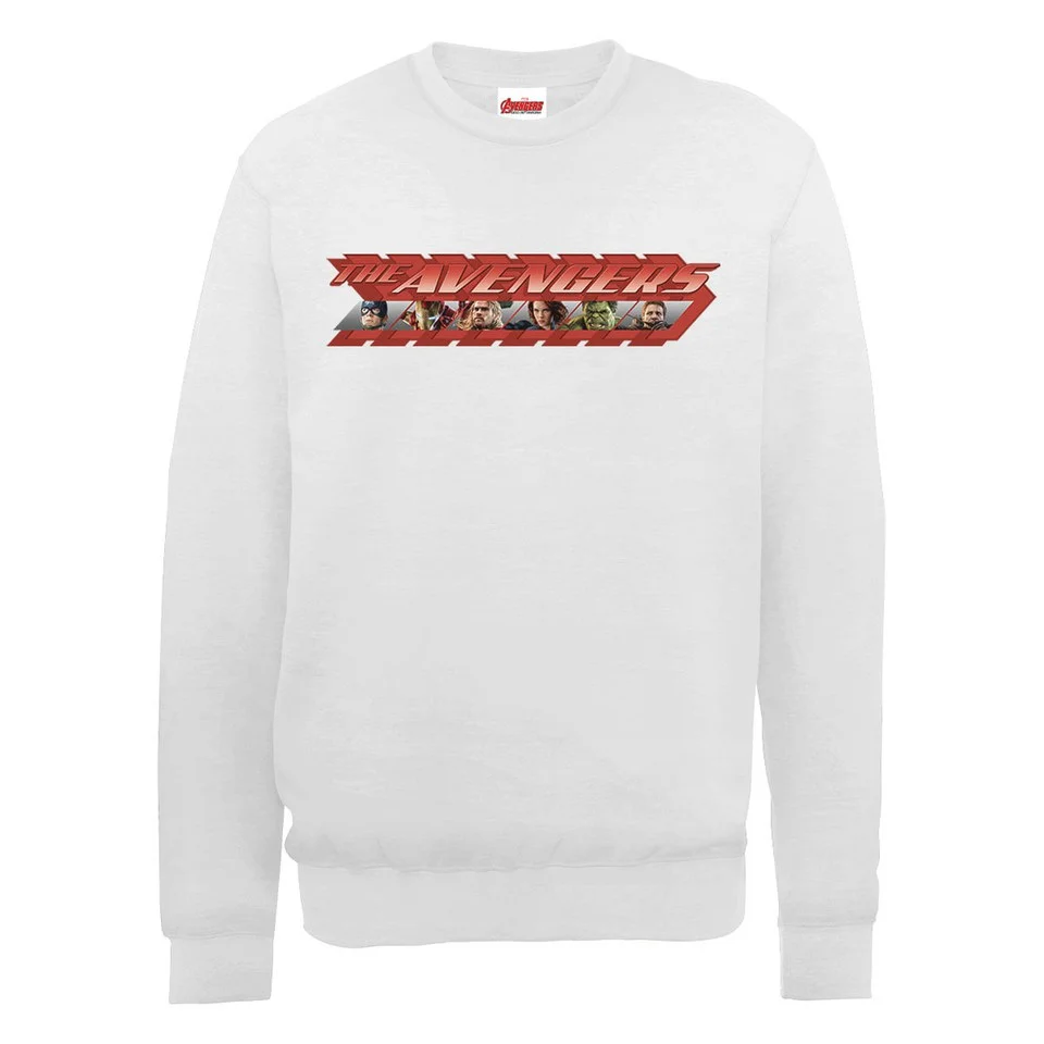 Marvel Avengers Age of Ultron Classic Red Logo Sweatshirt - Ash Grey - S - Grey Image 1