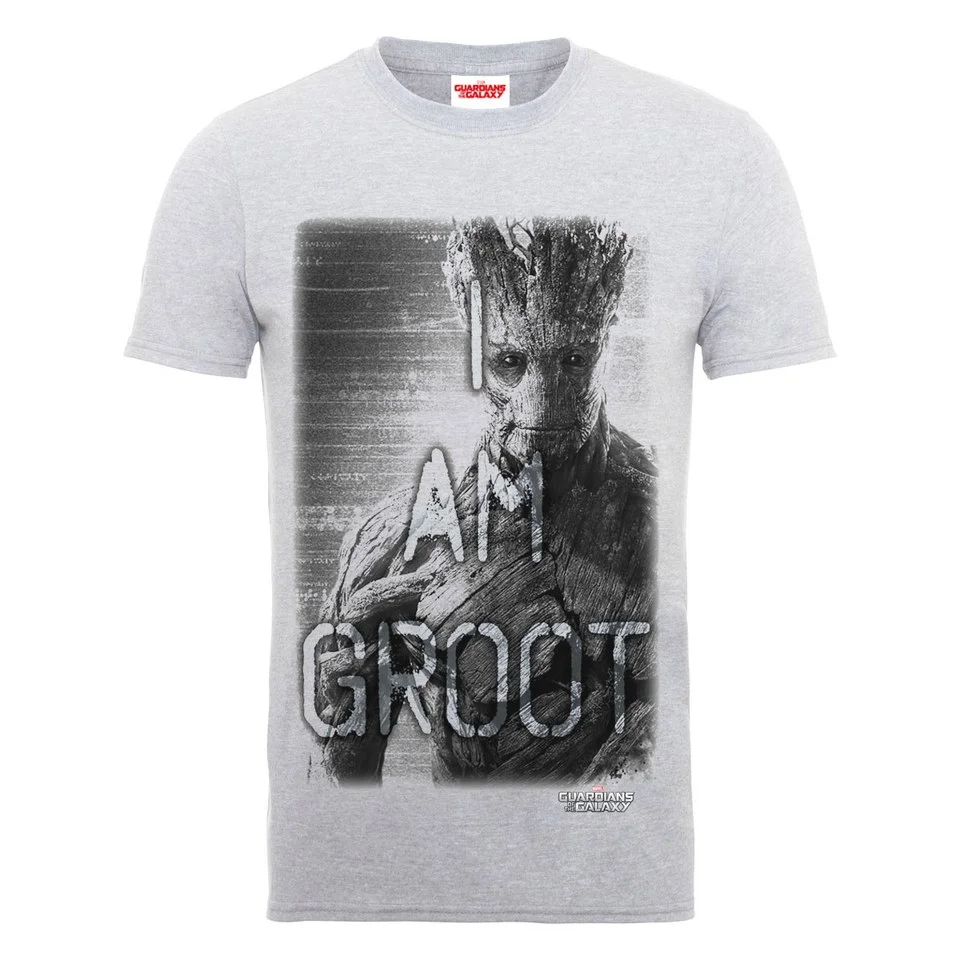 Marvel Guardians of the Galaxy Men's I Am Groot T-Shirt - Heather Grey - S - Grey Image 1