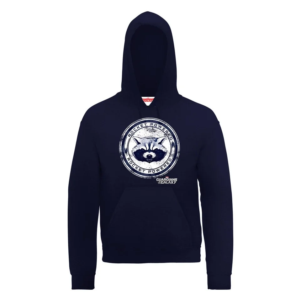 Marvel Guardians of the Galaxy Rocket Powered Hooded Sweatshirt - Navy - S - Navy Image 1