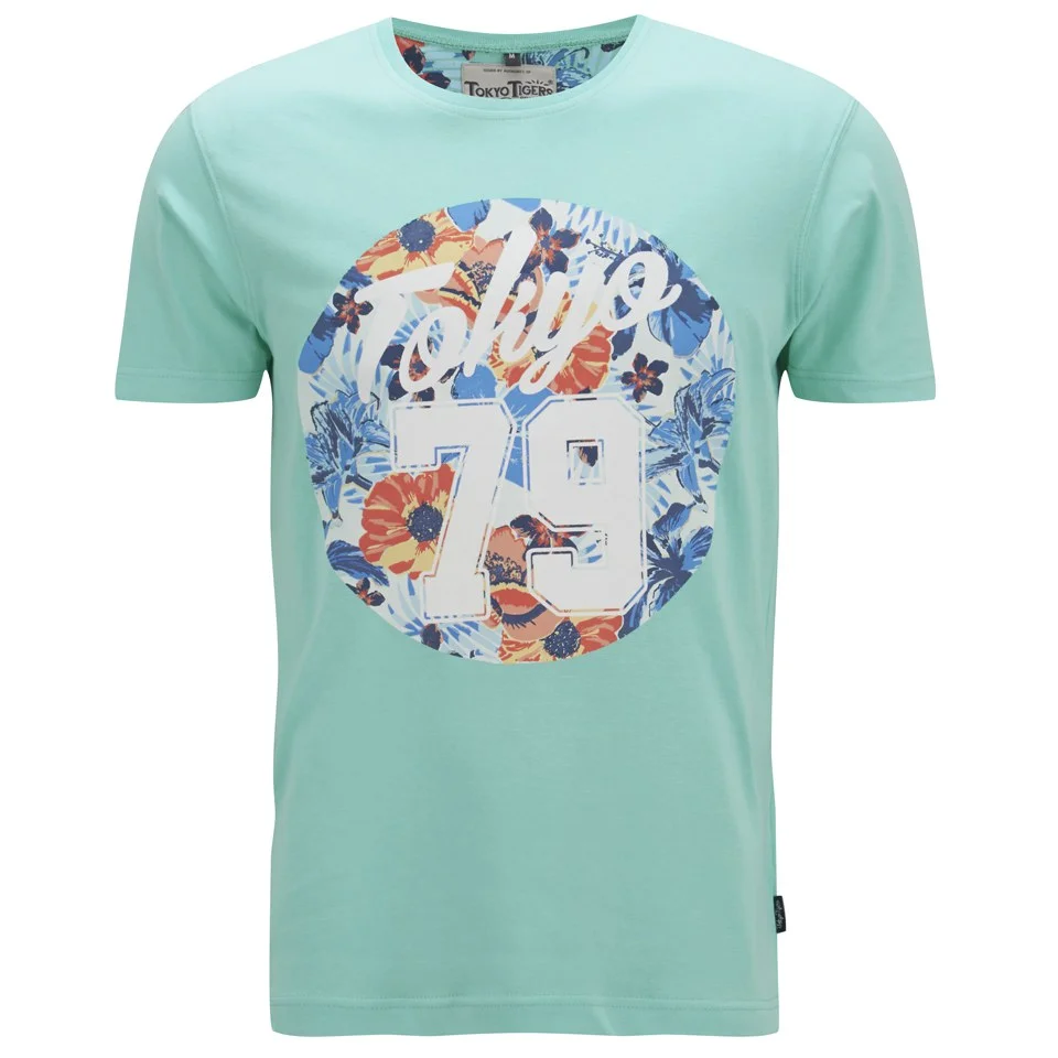Tokyo Tigers Men's Monchy Printed T-Shirt - Aqua Sky - S - Blue Image 1