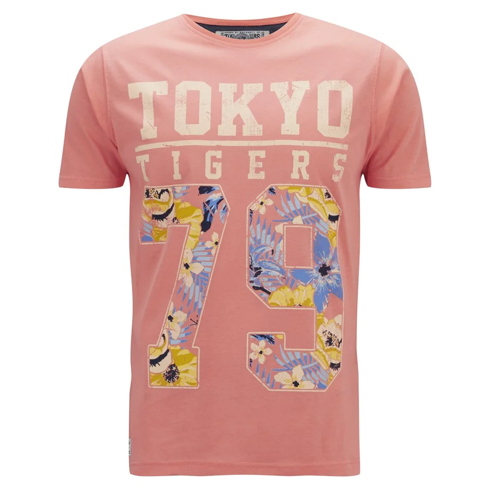 Tokyo Tigers Men's Mauna Printed T-Shirt - Pale Coral - S - Pink Image 1