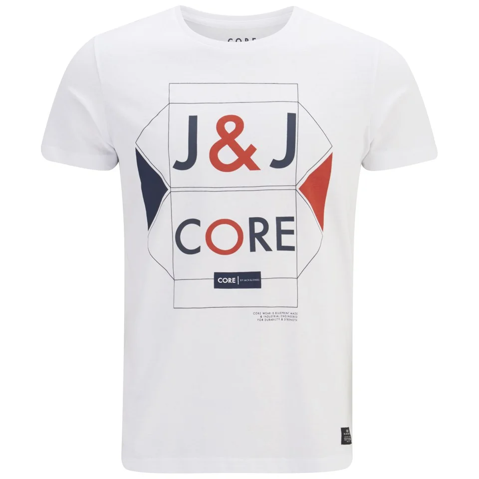 Jack & Jones Men's Lobo Rubber T-Shirt - White - S - White Image 1