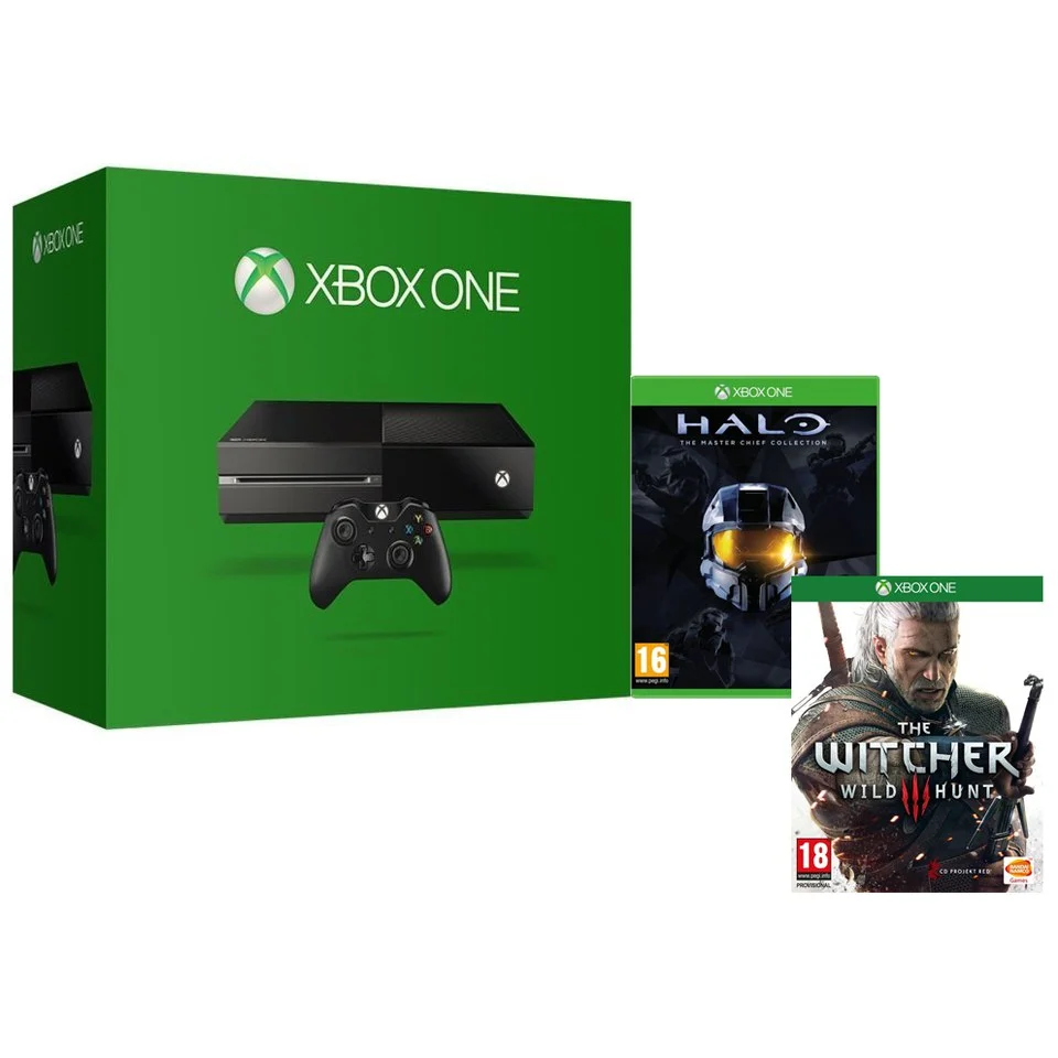 Xbox One Console - Includes Halo: The Master Chief Collection & The Witcher 3 Image 1