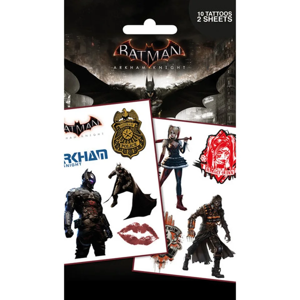 DC Comics Batman Arkham Knight Characters - Tattoo Pack Image 1
