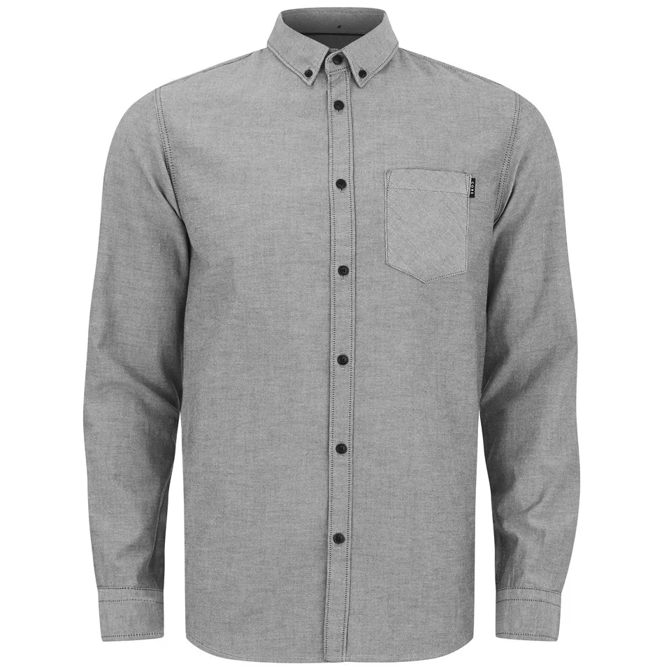 Jack & Jones Men's Core Daniel One Pocket Long Sleeve Shirt - Black - L - Black Image 1