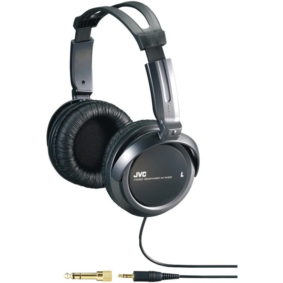 JVC HA-RX300 Original Extra Bass High Quality DJ Headphones - Black Image 1