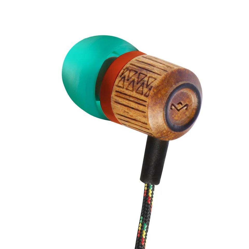 The House of Marley Chant Earphones (Includes In-Line 1 Button Mic) - Rasta Image 1