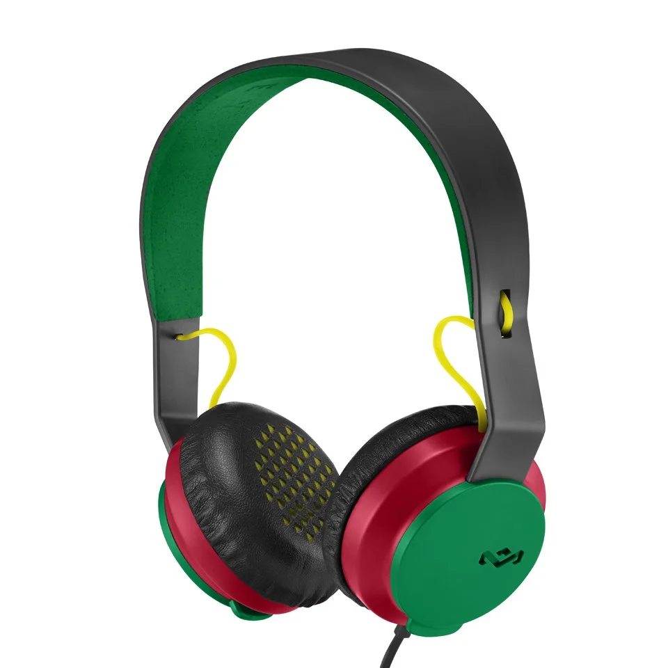 The House of Marley Roar Headphones (Includes In-Line 1 Button Mic) - Rasta Image 1