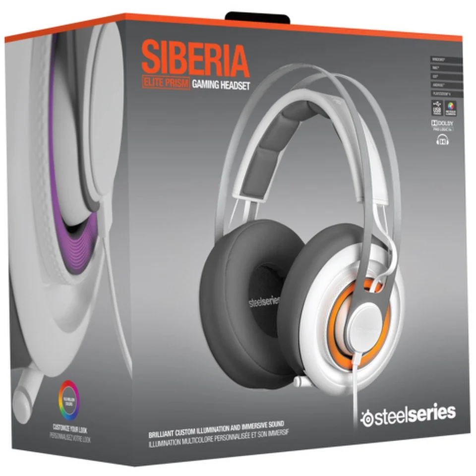 Siberia Elite Prism Headset - White Image 1