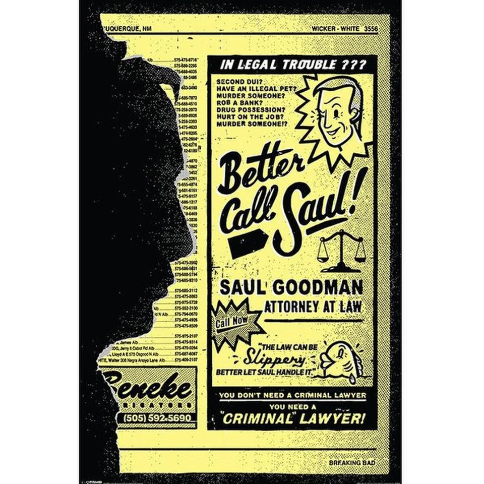Breaking Bad Better Call Saul - 24 x 36 Inches Maxi Poster Image 1