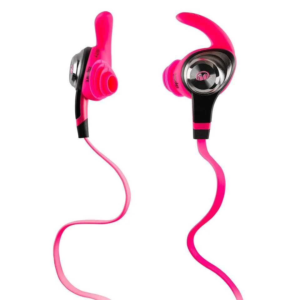 Monster iSport Intensity Earphones - Neon Pink Image 1