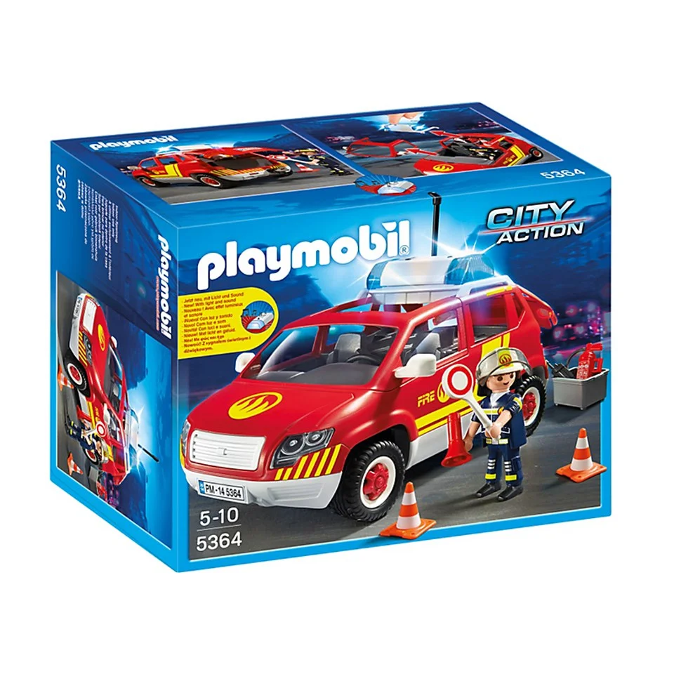 Playmobil Fire Chief's Car with Lights and Sound (5364) Image 1