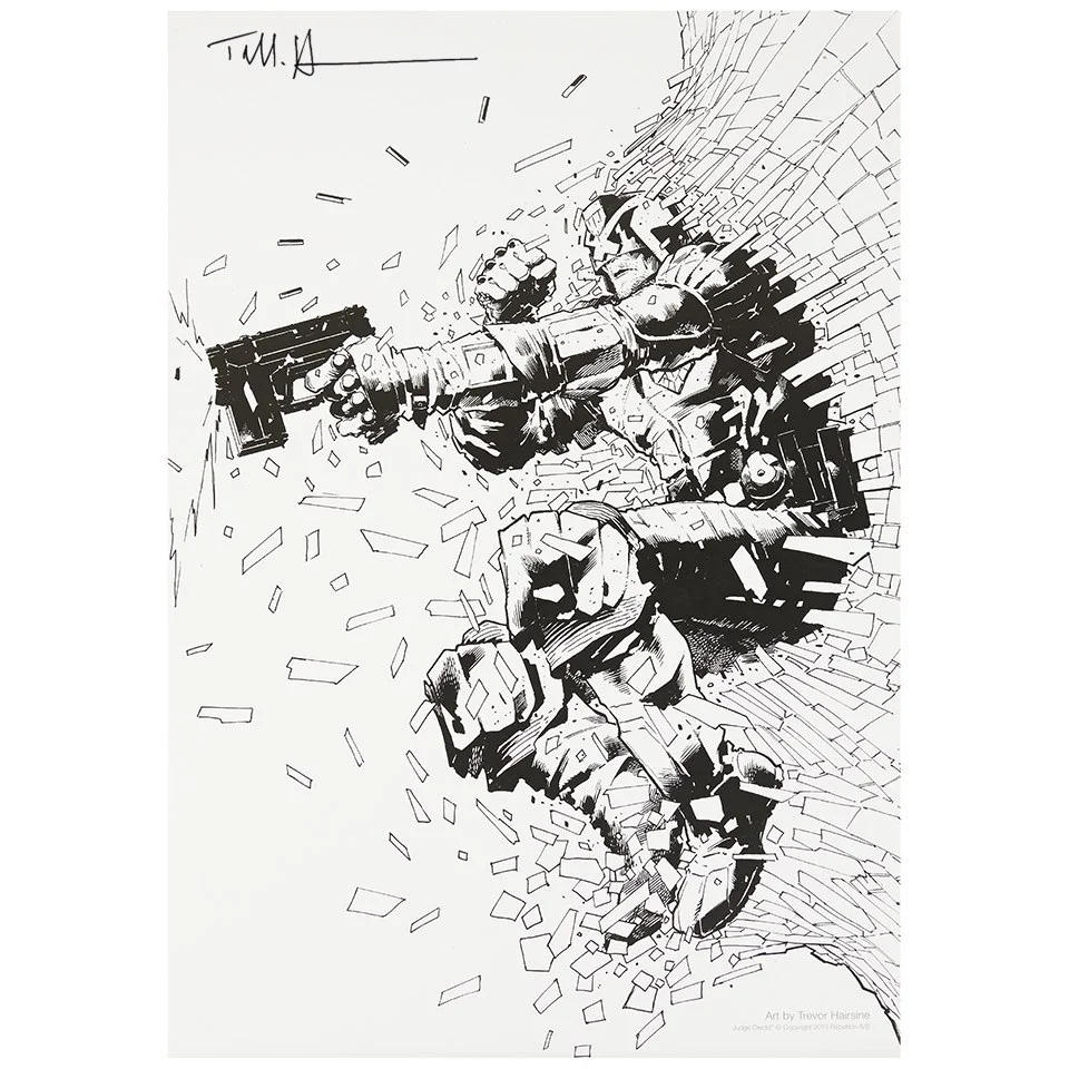 2000 AD Judge Dredd Underbelly Print Signed Version - Extremely Limited Stock Image 1