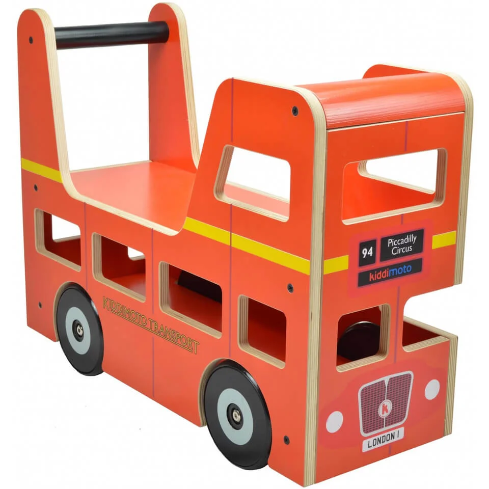 Kiddimoto London Bus Ride-On Walker Image 1