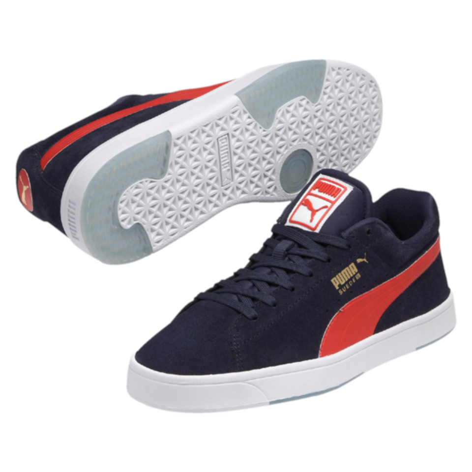 Puma Men's Suede S Trainers - Peacoat/Red - UK 7 - Blue Image 1