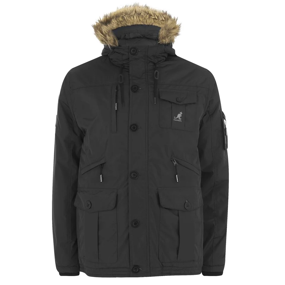 Kangol Men's Hemlock Ripstop Parka - Black - S - Black Image 1