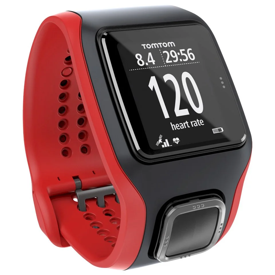 TomTom Runner Cardio GPS Watch - Black/Red Image 1