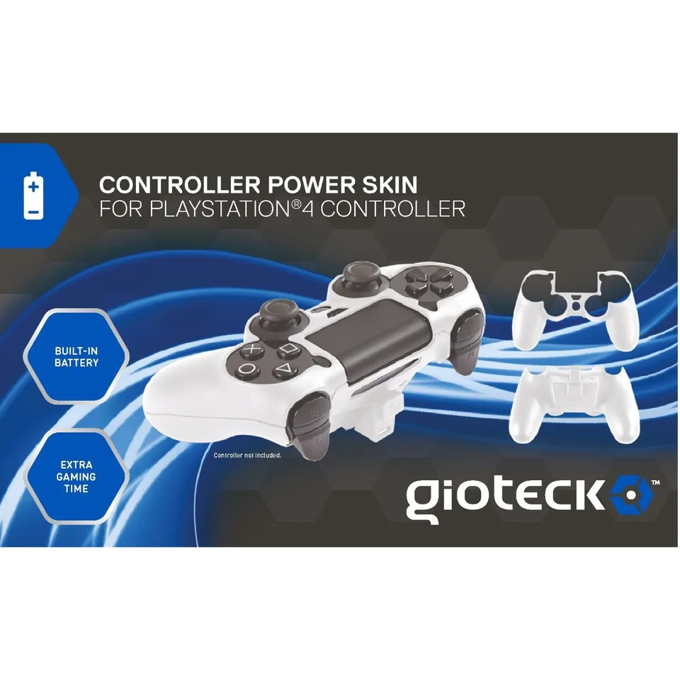 Gioteck PS4 Controller Power Skin - White Image 1