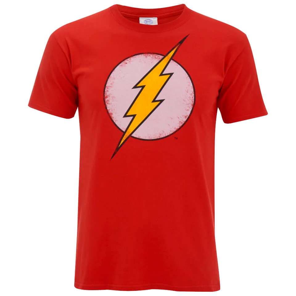 DC Comics Men's Flash Distress T-Shirt - Red - S - Red Image 1