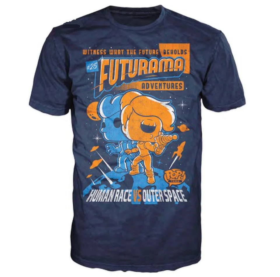 Futurama Adventures Pop! T-Shirt - Blue - M - Blue Image 1