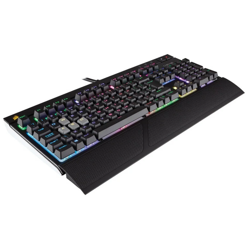 Corsair Gaming STRAFE RGB Cherry MX SILENT Performance Multi-Colour RGB Backlit Mechanical UK Gaming Keyboard Image 1