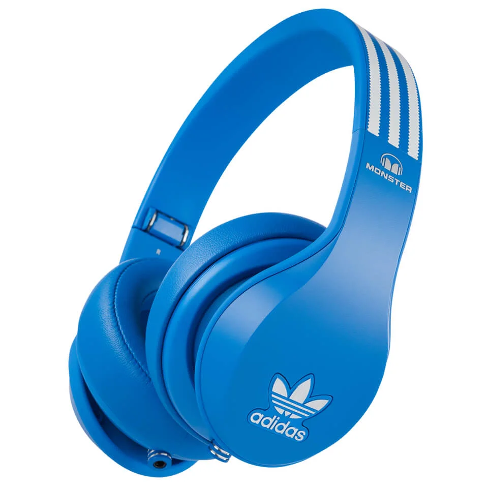 adidas Originals by Monster Headphones (3-Button Control Talk & Passive Noise Cancellation) - Blue Image 1