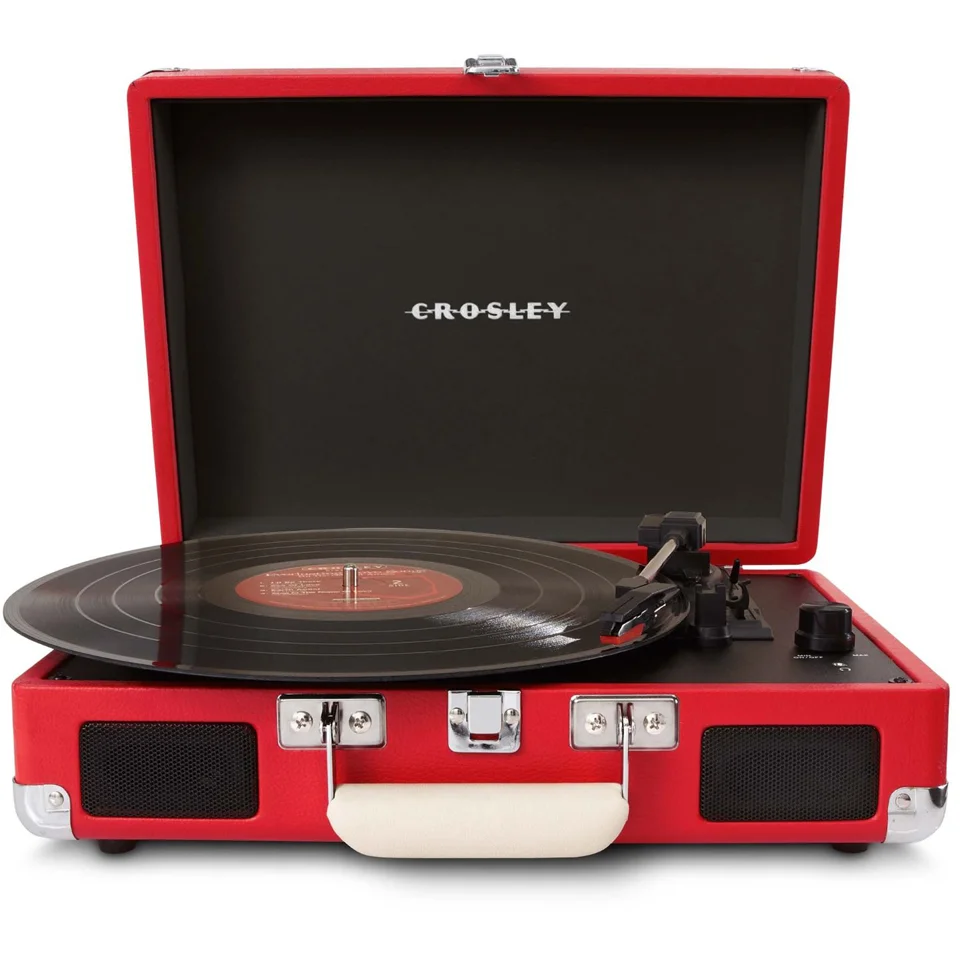Crosley Cruiser Portable Turntable with Built-In Stereo Speakers - Red Image 1