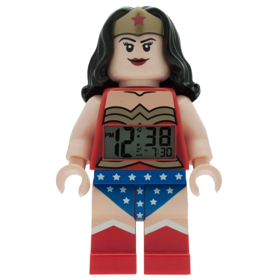 LEGO DC Comics Super Heroes Wonder Woman Mini Figure Clock Image 1